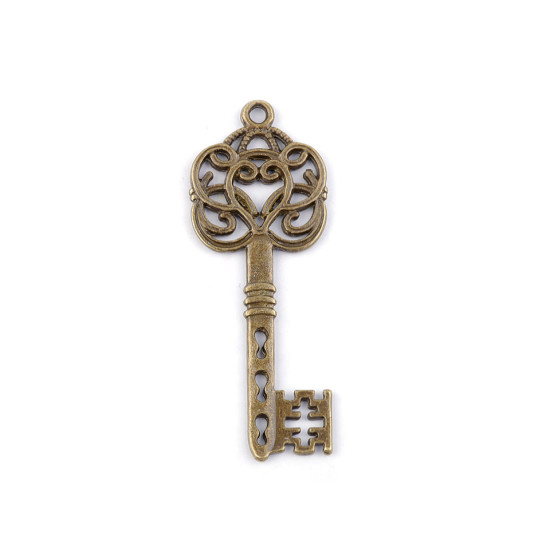 Zawieszka kluczyk 21x56mm - Stary mosiądz (2 Sztuki) Zawieszka kluczyk 21x56mm - Stary mosiądz (2 Sztuki)