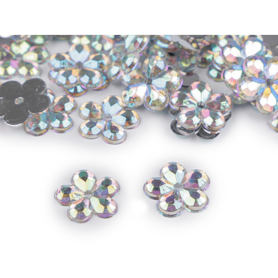 Kwiatek plastikowy ø11 mm do naszycia, naklejenia - Crystal (500 Sztuki) Kwiatek plastikowy ø11 mm do naszycia, naklejenia - Crystal (500 Sztuki)