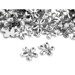 Kwiatek plastikowy ø11 mm do naszycia, naklejenia - Crystal (100 Sztuki)