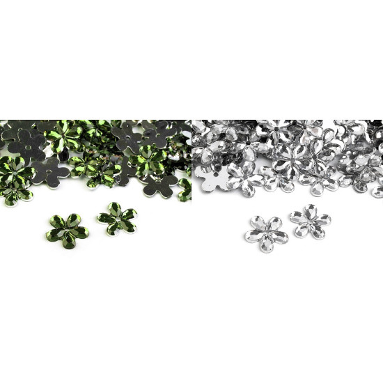 Kwiatek plastikowy ø11 mm do naszycia, naklejenia - Crystal (500 Sztuki) Kwiatek plastikowy ø11 mm do naszycia, naklejenia - Crystal (500 Sztuki)