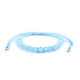 Shamballa bracelet with faceted beads - Forget-me-not blue (1 Piece) Shamballa bracelet with faceted beads - Forget-me-not blue (1 Piece)