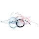 Shamballa bracelet with faceted beads - Forget-me-not blue (1 Piece) Shamballa bracelet with faceted beads - Forget-me-not blue (1 Piece)