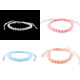 Shamballa bracelet with faceted beads - Forget-me-not blue (1 Piece) Shamballa bracelet with faceted beads - Forget-me-not blue (1 Piece)