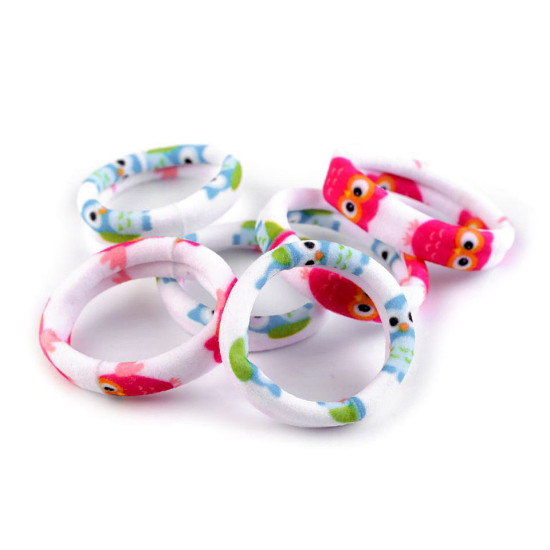 Hair elastics flamingo, heart, owl, flower - Pink (1 Card) Hair elastics flamingo, heart, owl, flower - Pink (1 Card)