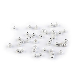 Round crimp beads ø2 mm - Silver (1 Gram)