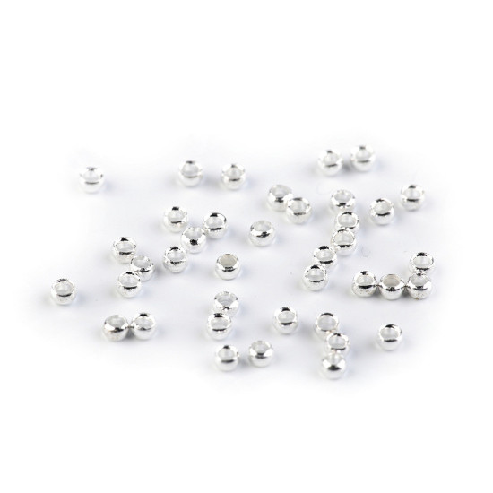 Round crimp beads ø2 mm - Silver (1 Gram) Round crimp beads ø2 mm - Silver (1 Gram)