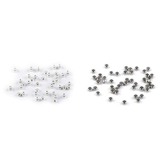 Round crimp beads ø2 mm - Silver (1 Gram) Round crimp beads ø2 mm - Silver (1 Gram)
