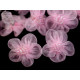 Hair claw  clip with flower - White (10 Pieces)
