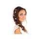 Hair claw  clip with flower - White (10 Pieces)
