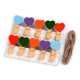 Wooden peg with heart - Red (1 Bag) Wooden peg with heart - Red (1 Bag)