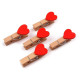 Wooden peg with heart - Red (1 Bag) Wooden peg with heart - Red (1 Bag)