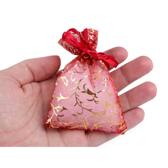 Bolsa de regalo de organza aprox. 7x10 cm con lurex - Oro claro (100 Piezas) Bolsa de regalo de organza aprox. 7x10 cm con lurex - Oro claro (100 Piezas)