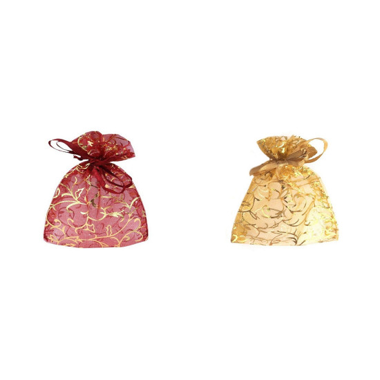 Bolsa de regalo de organza aprox. 7x10 cm con lurex - Oro claro (100 Piezas) Bolsa de regalo de organza aprox. 7x10 cm con lurex - Oro claro (100 Piezas)