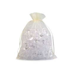 Woreczek podarunkowy 20x26 cm organza - Waniliowy (100 Sztuki)