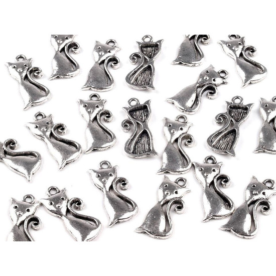 Anhänger katze 12 x 25 mm - Platine (5 Stücke) Anhänger katze 12 x 25 mm - Platine (5 Stücke)