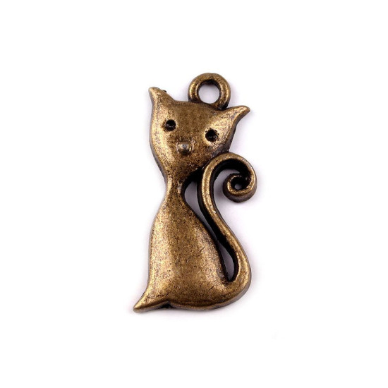 Anhänger katze 12 x 25 mm - Platine (5 Stücke) Anhänger katze 12 x 25 mm - Platine (5 Stücke)
