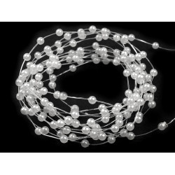 Beaded garland ø2-3 mm - White (150 Meters)