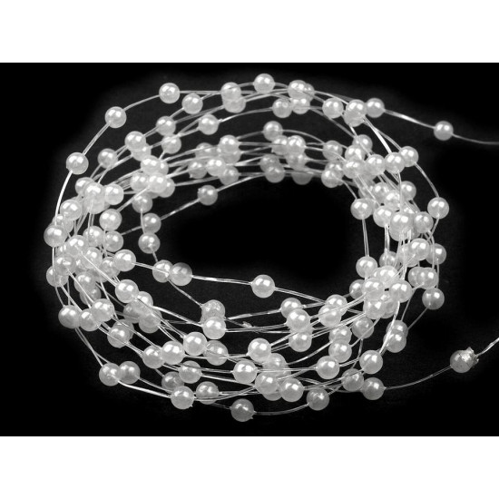 Perełki na żyłce silikonowej ø2-3 mm - White (150 Metry) Perełki na żyłce silikonowej ø2-3 mm - White (150 Metry)