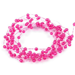 Beaded garland ø2-3 mm - Pink neon (150 Meters)