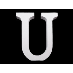 Drewniana dekoracja litery alfabetu - White (5 Sztuki)