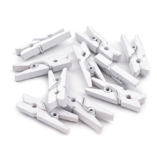 Spinacze drewniane 4x25 mm - Naturalny jasny (10 Sztuki) Spinacze drewniane 4x25 mm - Naturalny jasny (10 Sztuki)