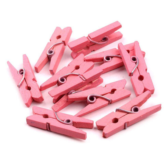 Spinacze drewniane 4x25 mm - Naturalny jasny (10 Sztuki) Spinacze drewniane 4x25 mm - Naturalny jasny (10 Sztuki)