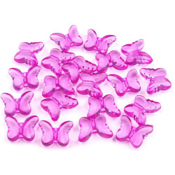 Decorazione in plastica, motivo: farfalla, dimensioni: 15 x 18 mm - Viola (100 Pezzi)