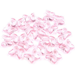 Decorazione in plastica, motivo: farfalla, dimensioni: 15 x 18 mm - Rosa confetto (100 Pezzi)