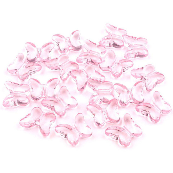 Decorazione in plastica, motivo: farfalla, dimensioni: 15 x 18 mm - Trasparente (500 Pezzi) Decorazione in plastica, motivo: farfalla, dimensioni: 15 x 18 mm - Trasparente (500 Pezzi)