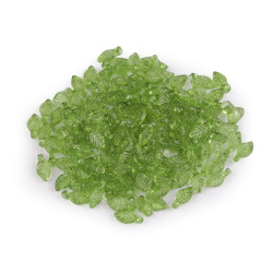 Koraliki plastikowe listki transparentne mix 5x10 mm - Jasnybeżowy (100 Gramy)
