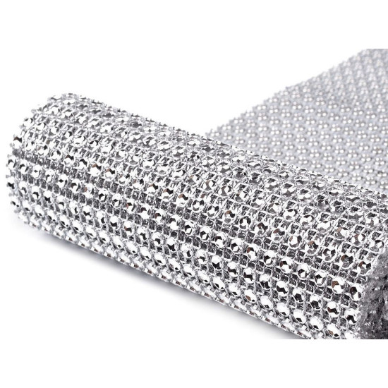 Plastic sparkling mesh trimming width 11.5 cm 2nd quality - Gold (9 Meters) Plastic sparkling mesh trimming width 11.5 cm 2nd quality - Gold (9 Meters)