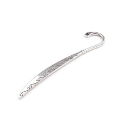 Metal bookmark 5x85 mm - Platinum (1 Piece)