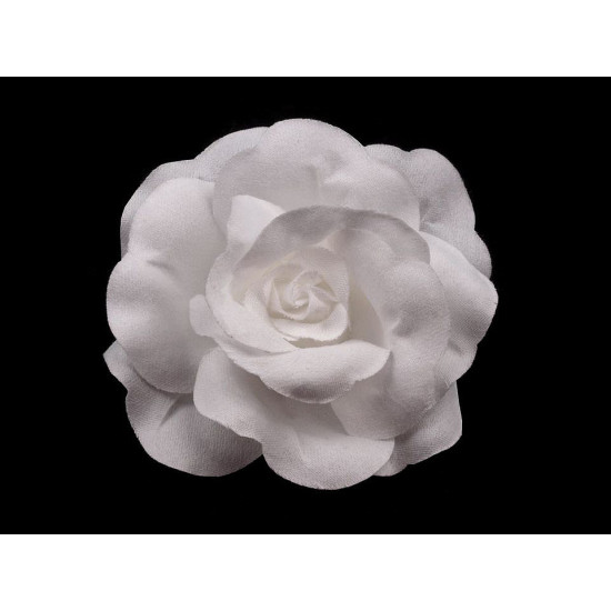 Broszka / spinka ø6 cm róża - White (12 Sztuki) Broszka / spinka ø6 cm róża - White (12 Sztuki)