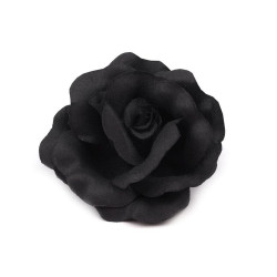 Broszka / spinka ø6 cm róża - Czarny (1 Sztuka)
