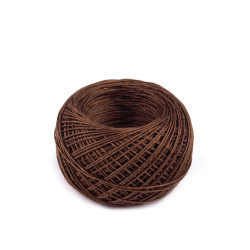 100% linen / flax thread 50 m plastic jar - Darkbrown (10 Pieces)