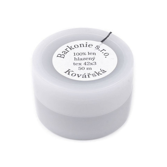 100% linen / flax thread 50 m plastic jar - Gray (10 Pieces) 100% linen / flax thread 50 m plastic jar - Gray (10 Pieces)