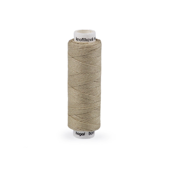 Hilo de botón de lino 50 m - Beige (1 Pieza) Hilo de botón de lino 50 m - Beige (1 Pieza)