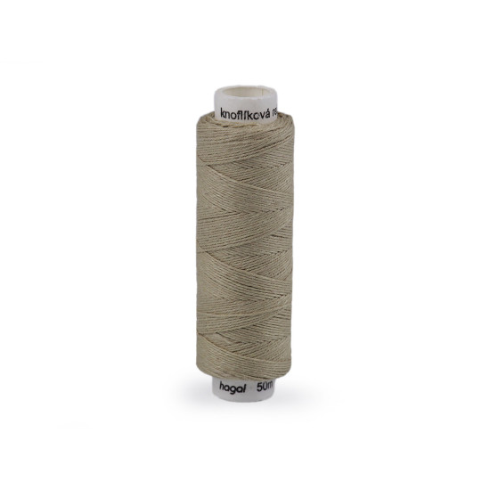 Hilo de botón de lino 50 m - Beige (1 Pieza) Hilo de botón de lino 50 m - Beige (1 Pieza)