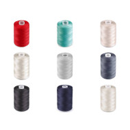 Polyester sewing thread ntf 40/2 1000 m - Yellow (12 Pieces)