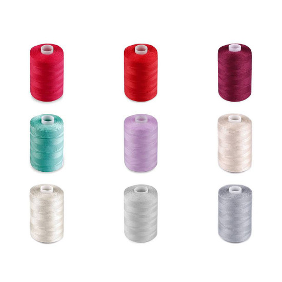 Polyester sewing thread ntf 40/2 1000 m - Pink-purple (36 Pieces) Polyester sewing thread ntf 40/2 1000 m - Pink-purple (36 Pieces)