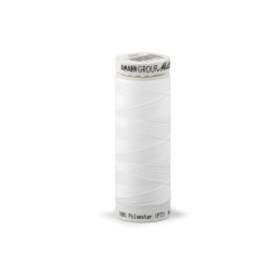 Polyester elastic threads seraflex mettler 130 m - White (10 Pieces)