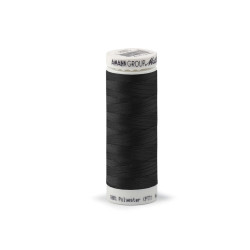 Polyester elastic threads seraflex mettler 130 m - Black (10 Pieces)