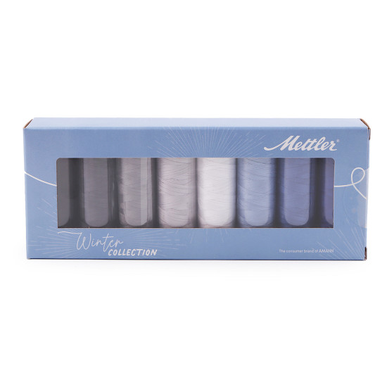 Zestaw bawełnianych nici silk-finish mettler 8x150 m - Mix (4 Zestawy) Zestaw bawełnianych nici silk-finish mettler 8x150 m - Mix (4 Zestawy)