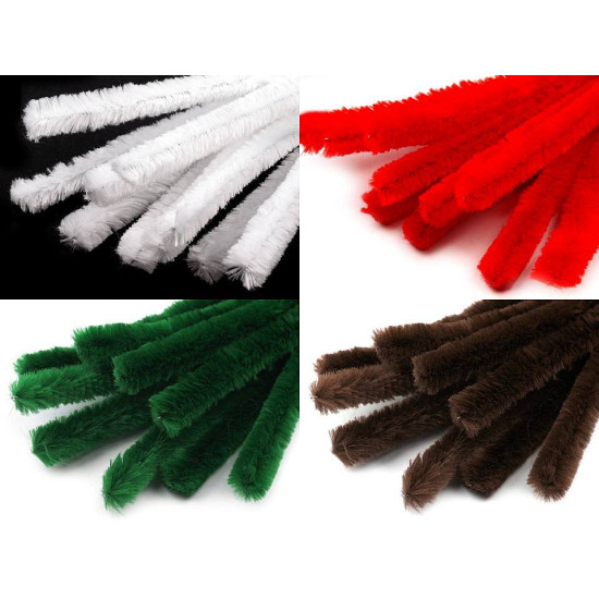 Druciki kreatywne puszyste wyciory ø15 mm długość 30 cm - Czerwony (50 Sztuki) Druciki kreatywne puszyste wyciory ø15 mm długość 30 cm - Czerwony (50 Sztuki)