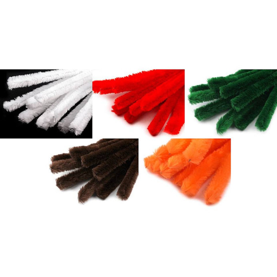 Druciki kreatywne puszyste wyciory ø15 mm długość 30 cm - Czerwony (50 Sztuki) Druciki kreatywne puszyste wyciory ø15 mm długość 30 cm - Czerwony (50 Sztuki)