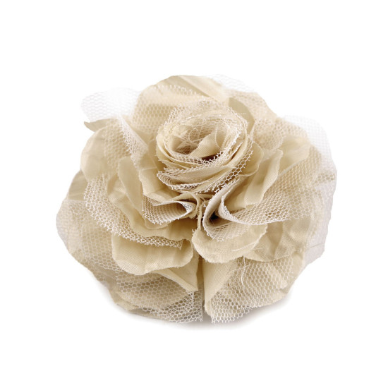 Brosche / verzierung rose ø9 cm - Weiß (1 Stück) Brosche / verzierung rose ø9 cm - Weiß (1 Stück)