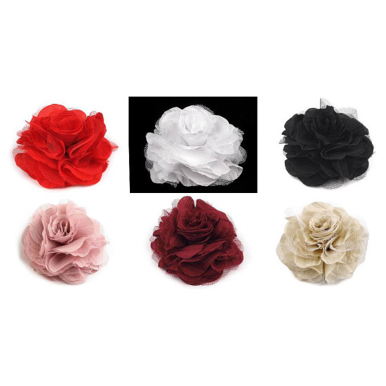 Brosche / verzierung rose ø9 cm - Weiß (1 Stück) Brosche / verzierung rose ø9 cm - Weiß (1 Stück)