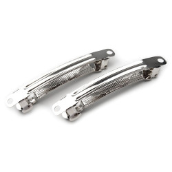 Diy french style barrettes / unfinished hair clips 6x60 mm - Platinum (4 Pieces)