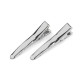 Alligator hair clip with teeth 35 mm - Platinum (5 Pieces)