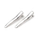 Alligator hair clip with teeth 35 mm - Platinum (5 Pieces)